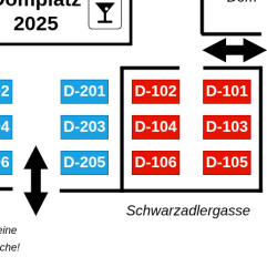 Tisch "rot" (6P) ~Domplatz~ "D-1"