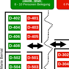 Tisch "grün" (10P) ~Domplatz~ "D-4"